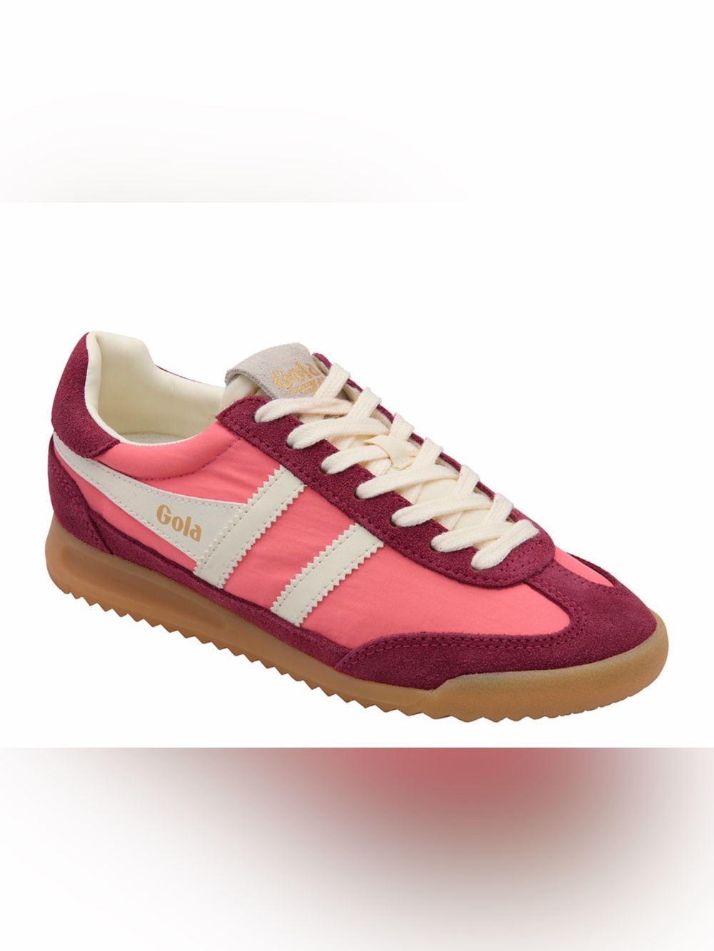 Gola Women's Firefly Bubblegum Pink & Burgundy Retro Runner
